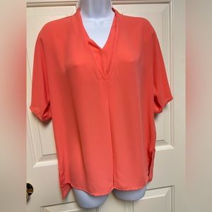 Halogen sheer orange blouse size xs